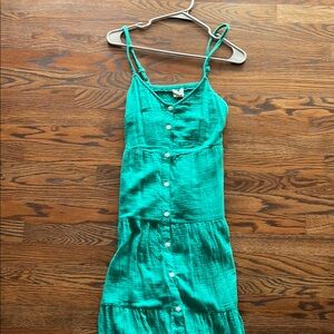 Green Button-Down Sundress